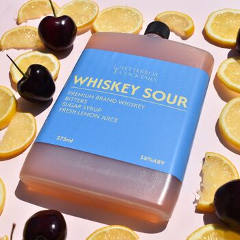 Six Whiskey Sours Cocktails And Garnish Box, 3 of 3