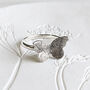 Silver Fingerprint Butterfly Ring, thumbnail 2 of 4