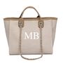 Personalised Beige And Brown Large Chain Tote Beach Bag, thumbnail 10 of 10