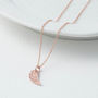 18ct Rose Gold Plated Angel Wing Necklace, thumbnail 3 of 3