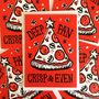 Funny Christmas Cards Pack Gin And Pizza Puns, thumbnail 4 of 6