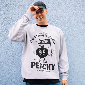 Everything Is Peachy Men’s Graphic Sweatshirt, 2 of 3