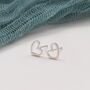 Message Bottle 'Stunning At 30' Hearts Earrings, thumbnail 2 of 4