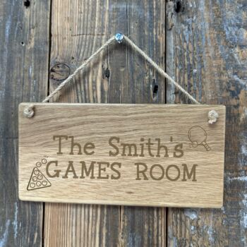 Personalised Family Games Room Sign, 2 of 3