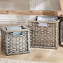 Set Of Two Square Wicker Storage Baskets, thumbnail 1 of 7