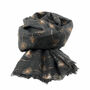 Dandelion Rose Gold And Silver Metallic Foil Scarf, thumbnail 8 of 9