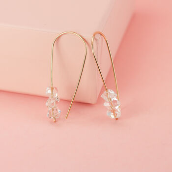 Herkimer Diamond Dangle Drop Earrings In 14k Gold Filled, 4 of 6