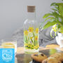 Spring Flower Printed Glass Water Carafe With Cork, thumbnail 2 of 7