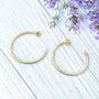 Large Hoop Earrings Gold Plated, thumbnail 1 of 2