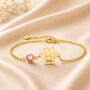 Personalised Dog Paw Print Bracelet With Birthstone, thumbnail 1 of 10