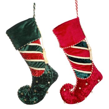 Personalised Luxury Jingle Bell Christmas Stocking, 2 of 10