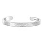 Men's Chunky Beaten Sterling Silver Bracelet, thumbnail 2 of 5