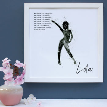 Personalised Watercolour Dance Portrait Framed Print, 5 of 6