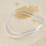 Sterling Silver Round Hammered Stacking Bangle, thumbnail 2 of 5