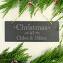 Personalised Christmas Hanging Slate Plaque, thumbnail 2 of 3