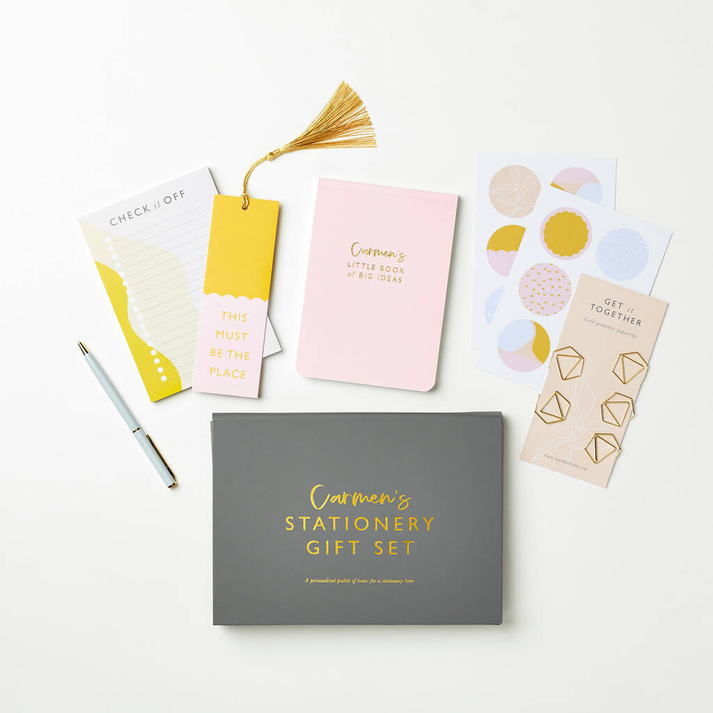 Personalised Stationery Gift Set By Martha Brook Notonthehighstreet