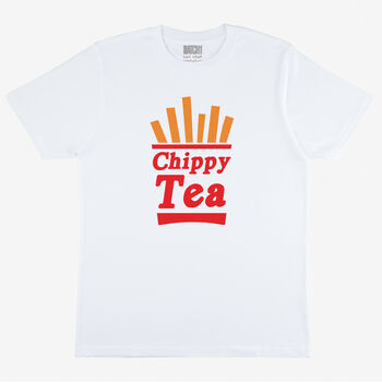 Chippy Tea Women’s Slogan T Shirt With Chips Graphic, 3 of 3