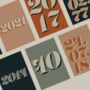 Personalised Retro Date Typography Greetings Card, thumbnail 4 of 7