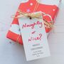 10 Personalised Naughty Or Nice Christmas Gift Tags, thumbnail 1 of 4