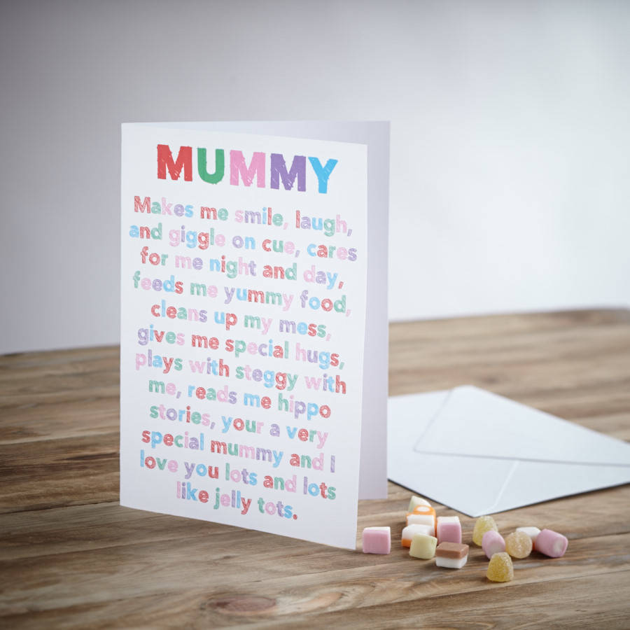 Personalised My Mum Mothers Day Card By Pink Biscuits 