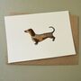 Dachshund Dog Original Watercolour Painting / Card, thumbnail 2 of 3
