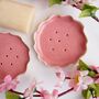 Handmade Pink Ceramic Curvy Soap Dish, thumbnail 7 of 12