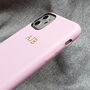 Pink Faux Leather Embossed Personalised Phone Case, thumbnail 2 of 11