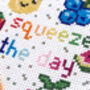 Squeeze The Day Cross Stitch Kit, thumbnail 3 of 8