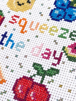 Squeeze The Day Cross Stitch Kit, 3 of 8