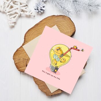 Cute Lightbulb Greetings Card, 5 of 8