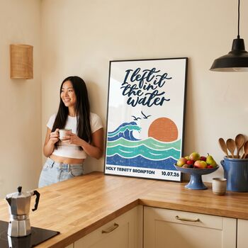 ‘I Left It In The Water’ Personalised Baptism Print, 3 of 11