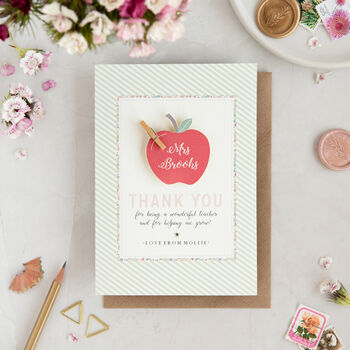 Personalised Thank You Teacher School Card, 2 of 4