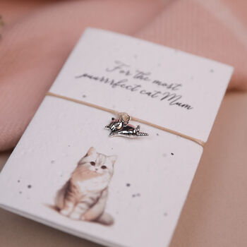 Cat Mum Seeded Card And Bracelet, 4 of 5