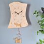 Ceramic Dog Wall Clock With Numbers And Pendulum, thumbnail 1 of 6