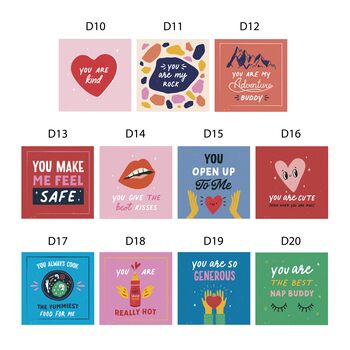 Personalised Couples Reasons Why I Love You Mini Prints, 7 of 10