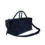 Personalised Leather Armada Duffle Holdall In Navy, thumbnail 3 of 9