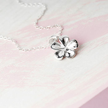 Jasmine Sterling Silver Flower Necklace, 2 of 12
