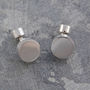 Polished Round Tablet Gold Plated Silver Cufflinks, thumbnail 3 of 6