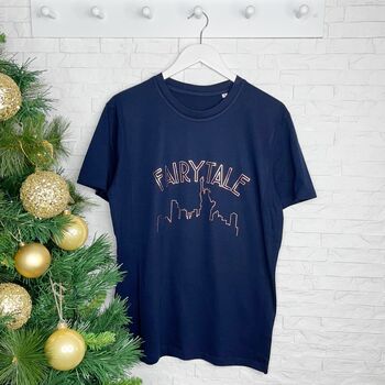Fairytale Over New York Rose Gold Christmas T Shirt, 2 of 3