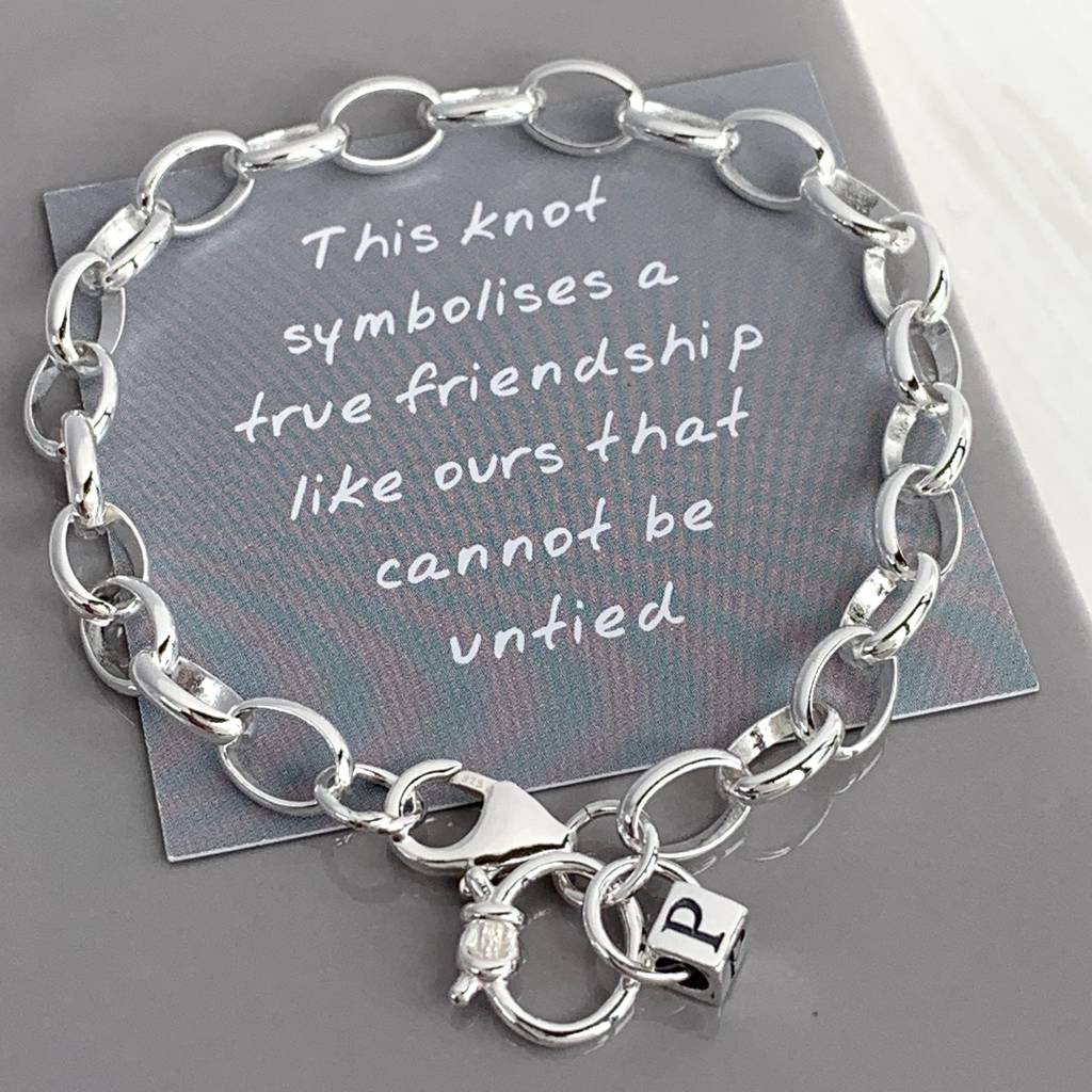 Personalised Silver Friendship Knot Bracelet By Handmade by Helle