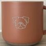 British Bulldog Engraved Orange Ceramic Tea/ Coffee Mug, thumbnail 5 of 6