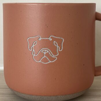 British Bulldog Engraved Orange Ceramic Tea/ Coffee Mug, 5 of 6
