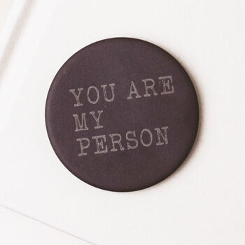 I Love You Gift 'You Are My Person' Engraved Slate Pocket Token Valentines Gift, 3 of 6