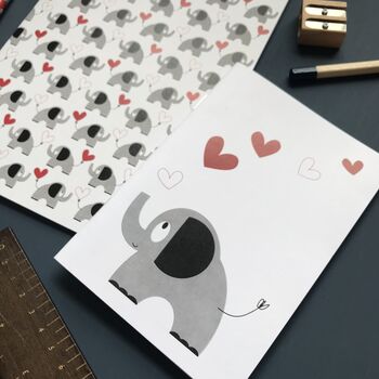 Elephant And Heart Notebook Or Notebook Set, 7 of 9
