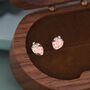 Sterling Silver Strawberry Stud Earrings, thumbnail 7 of 12