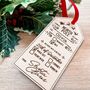 Personalised Santas Nice List Wooden Gift Tag, thumbnail 2 of 2