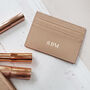 Personalised Tan Leather Card Holder, thumbnail 1 of 3