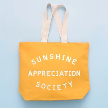 ‘Sunshine Appreciation Society’ Canvas Tote Bag, 4 of 8