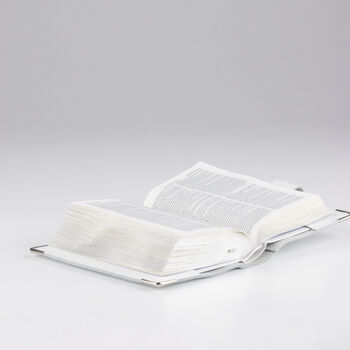 Personalised White Leather Bible Cover And Bible, 3 of 10
