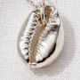Cowrie Shell Leather Cord Necklace, thumbnail 4 of 7